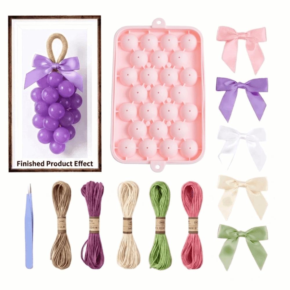 25 Grids Grape Ball Molds Round Shape Ice Cube Mold Creative Handmade Soap Molds Bar Party