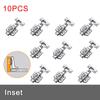 2/10PCS Stainless Steel Cabinet Hinges Soft Closing Hydraulic Door Hinge Damper Concealed Hinges with Screws