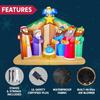 JOYFY 6.5 ft Christmas Inflatable Nativity Scene with Angels with Build-in LEDs for Christmas Party Indoor Outdoor Décor