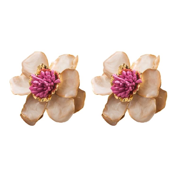 

Trendy 3D Camellia Earrings Jewelry Accessory for Women Craft from Sturdy Alloy Materials Stylish Outfits Wear