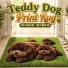 Absorbent Teddy Dog Print Rug Diatomite Entryway Rug Cartoon Floor Mat  Home Decor