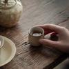 Taza de té pequeña de cerámica gruesa estilo japonés juego de té Kung Fu taza de té de barro antiguo estilo wabi-sabi taza de té individual para el hogar