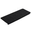 VidaXL Tapis d'escalier auto-adhésifs 15 pcs 65x24,5x3,5 cm Noir 343478