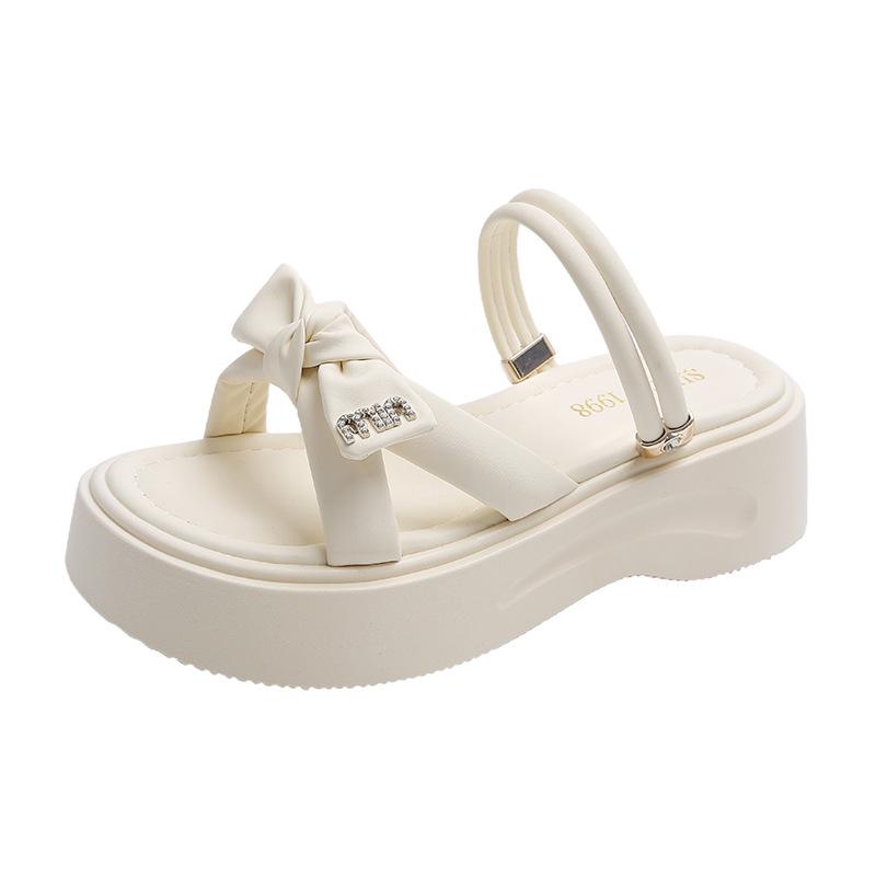 Mädchen 2025 Sandalen flach vielseitig Fee Internet-Berühmtheit bequeme weichsohlige Schuhe Studenten neuer Stil Sandalen Frauen Sommer leicht