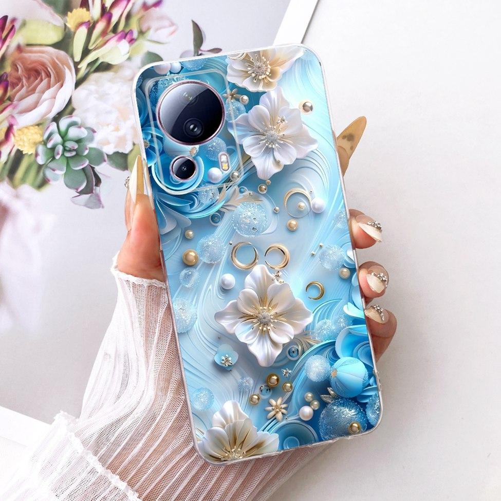 For Xiaomi Civi 2 Clear Case Aesthetic Luxury Cute Fashion Butterfly Funny Painted Funda For Xiaomi Civi2 Casing 2209129SC