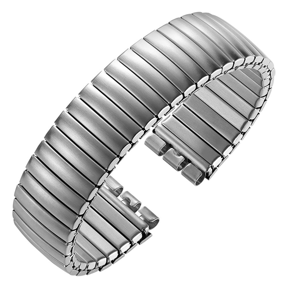 Cinturino per orologio in metallo elastico da 17 mm 20 mm per cinturino orologio Swatch Espansione elasticizzata Cinturino per orologio in acciaio inossidabile Uomo Donna Accessori bracciale