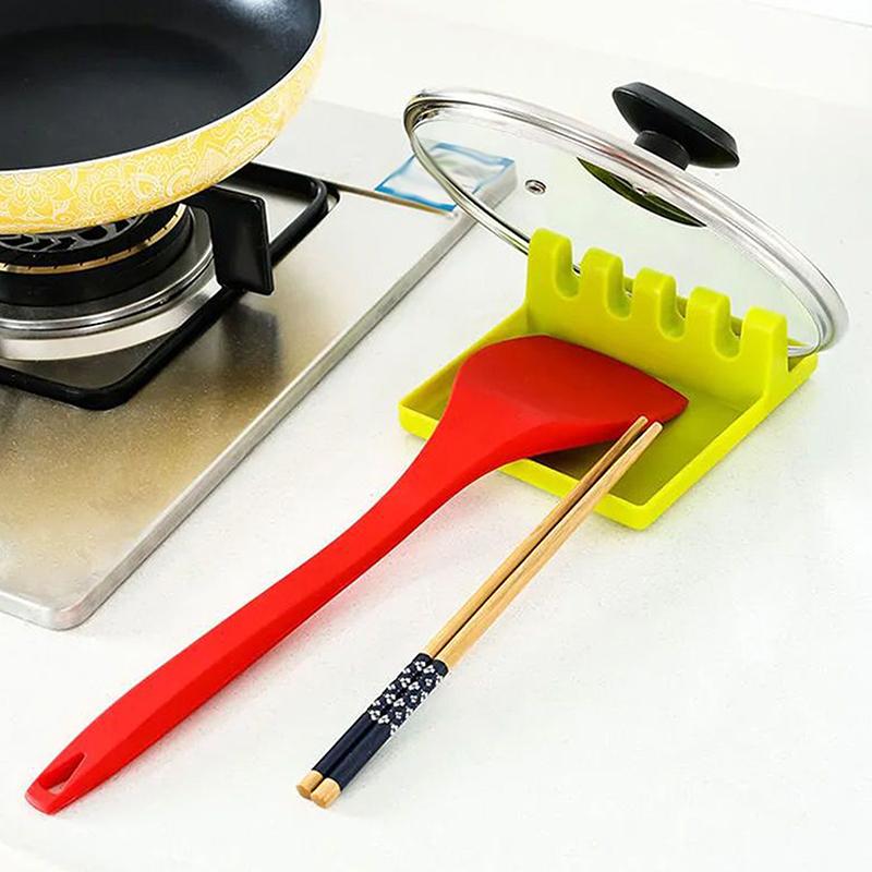1pc Spatula Rack Pot Lid Rack Shelves Counter Top Shovel Spoon Shelf Soup Spoon Pad Put Soup Spoon Chopsticks Holder
