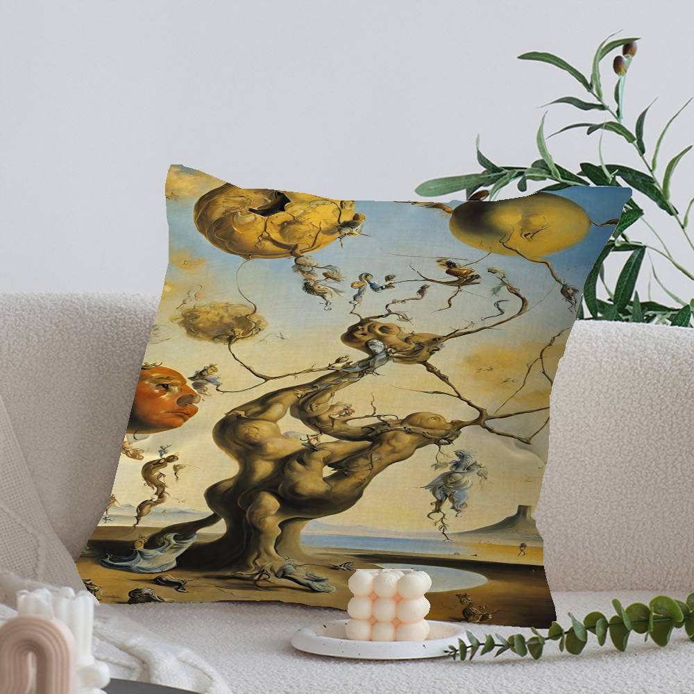 Surrealizm Słynne Dzieło Sztuki autorstwa Salvadora Dalego Poszewka na Poduszkę Prezent Dekoracja Domowego Biura Sypialnia Sofa Samochód Poszewka na Poduszkę etui x