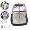 Women School Bookbag Girls Color-Block Large Capacity Backpack Nylon Drawstring Fashion Laptop Daypack Travel Cute Rucksack
