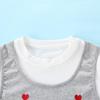 Mengtejiao Girls' Heart Embroidered Short Sleeve T-Shirt