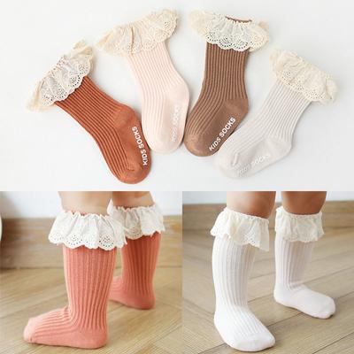 Baby Socken Kinder Kleinkinder Mädchen Kniehohe Lange Weiche Baumwolle Spitze Baby Kinder Socken Baby Mädchen Socken Strumpf