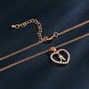 Customizable Love Pendant Necklace with Zircon 26 Letter Initial Jewelry for Men And Women