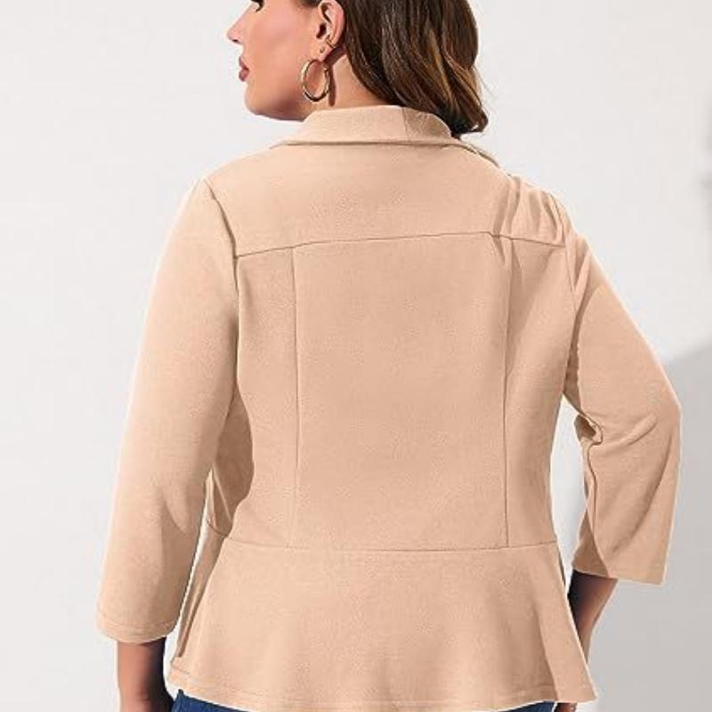 Nadměrná velikost tenký volný 3XL 4XL 5XL Kabát Ženy Móda Běžné Podnikání Kostým Cardigan Košile Větrovka Dámská bunda Outwear Kabát XL-5XL