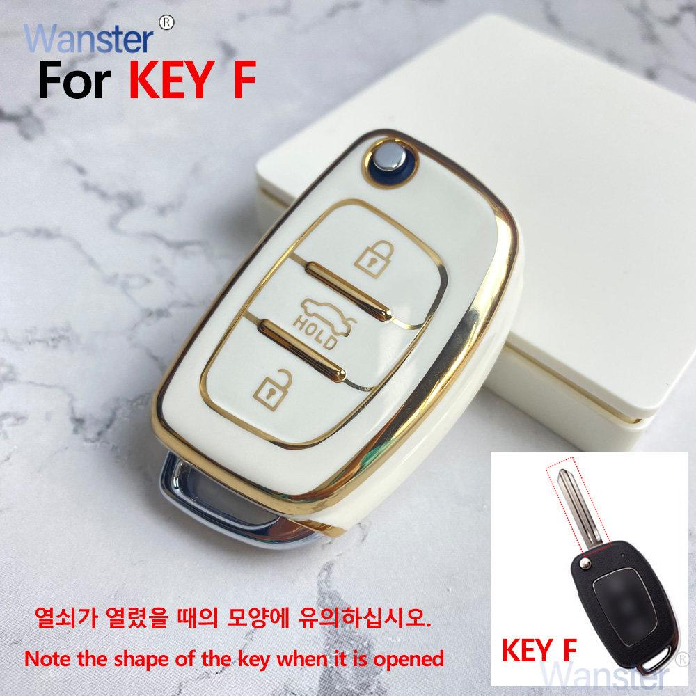 3/4 Knopf Auto Schlüsselhülle Fob Abdeckung Schale Für Hyundai I30 I35 Ix20 Solaris Verna Creta Ix25 Tucson Ix45 I40 I10 I20 Hb20 Ix35 I45 gray