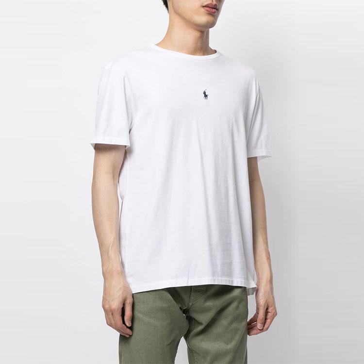 Polo Ralph Lauren Ss22 Solid Color Crew Neck Short Sleeve T-Shirt Men Tops White 710839046-002