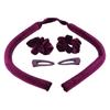 Heatless Curling Rod Headband Hair Curl Ribbon Rollers with Hair Clips Scrunchies for Sleeping Purple