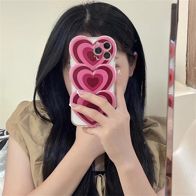 

Ins Japan Cute 3d Love Heart Lens Защитный чехол для телефона для Iphone 13 12 11 Pro Max Kawaii Cindy Color Противоударный мягкий чехол For iPhone 13ProMax