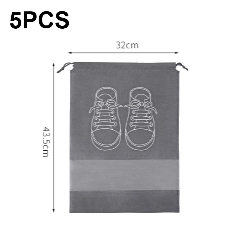 10PCS Shoe Storage Bag Non-Woven Waterproof Travel Organizer Drawstring Pouch Hanging Closet Bag for Cloth Shoe Dustproof Portable Bag