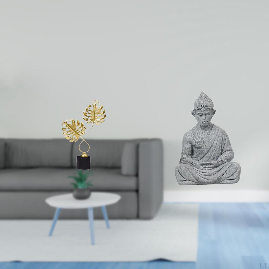 Monkey Buddha Figurine Sculpture Collectible Artwork for Desk Cabinet Hotel Patio Backyard
