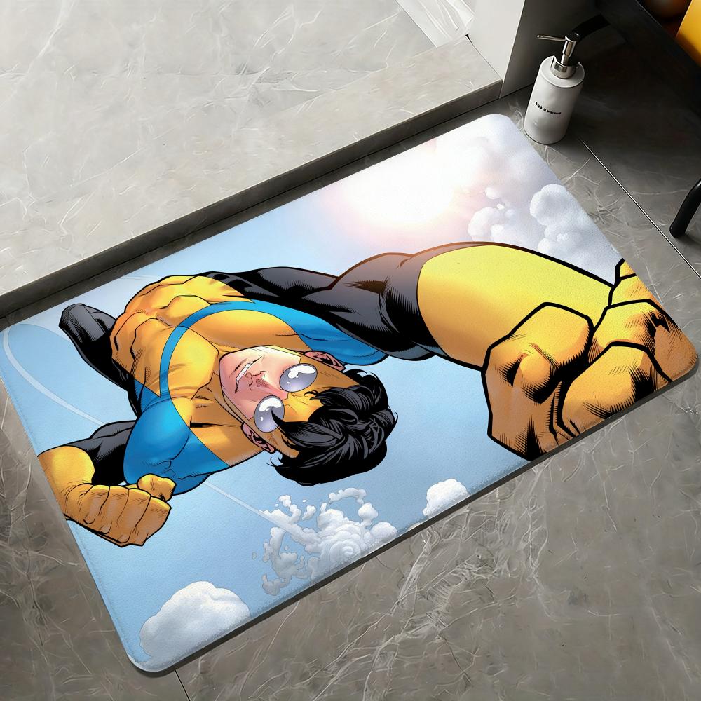 Anime L-Invincible Floor Mat Flannel Rugs Cozy Plush Thickened Soft Warm Winter Floor Mat Non Slip Living Room Home Indoor Use