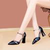 Women Fashion Sweet High Quality Navy Blue Sexy Party Night Club High Heel Shoes Lady Cool Comfort Cute Pumps Ab509
