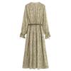 LYRIA Dresses Women's New Chiffon Print V-neck Chic Slim Long Dress Fashion Elegant Holiday Street Women's Dress
