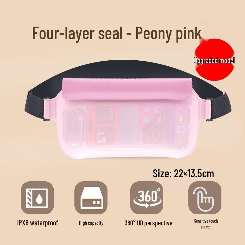 Waterproof Phone Waist Bag for Swimming, Snorkeling & Rafting - Large Capacity, Touchscreen Compatible, Perfect for Men & Women