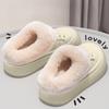 Thick-soled Cotton Shoes, Indoor Home Anti-slip, Warm, Fleece Waterproof Slippers for Women
