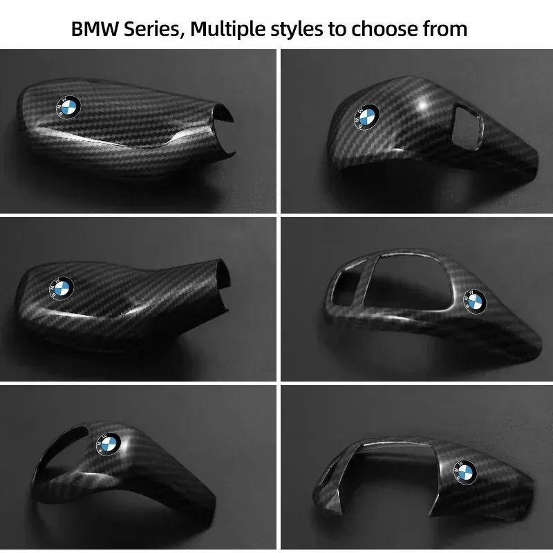 -Car Gear Shift Handle Sticker Carbon Fiber Pattern Protective Cover For BMW M X1 X2 X3 X4 X5 X6 X7 E30 E39 E46 E60 E61 E90 E70