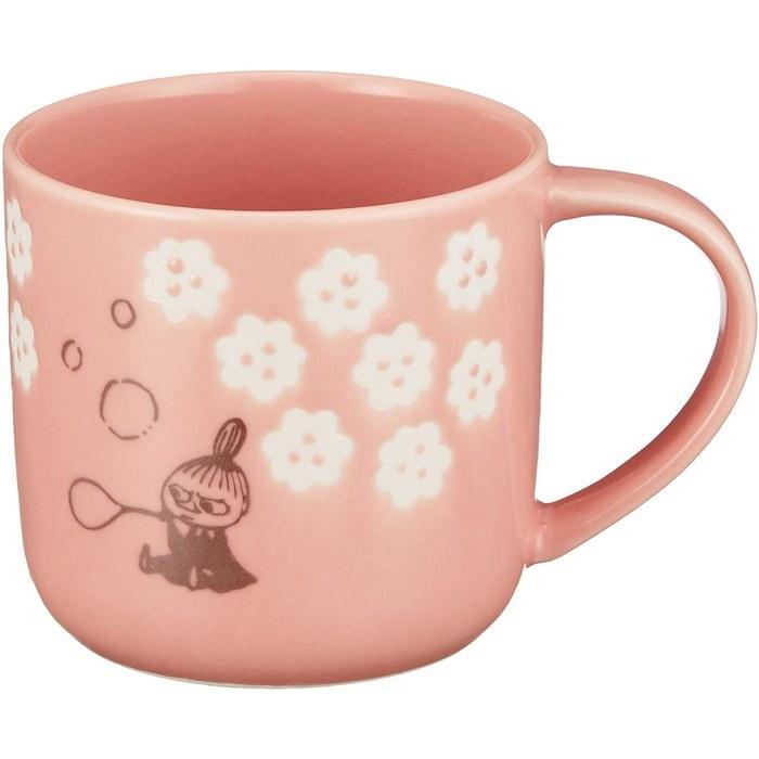 YAMAKA SHOTEN MOOMIN Flowrit Mug Little My 350ml, Microwave/Dishwasher Safe (Wooden Box), Pink, MM952-11H