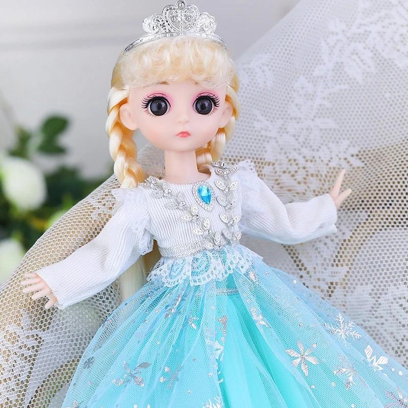 30cm 1/6 BJD Princess Doll Dress Up with Clothes Shoes 20 Joints Movable Cute Sweet Face Child Girl Birthday Gift Kids Doll Toy