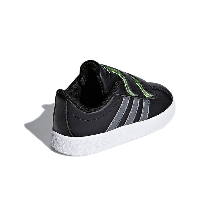 adidas Vl Court 2.0 Durable Low-Top Skate Shoes Baby Sneaker Black F36402