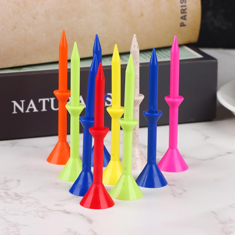 10 Stück 83 mm Golf Nagel Ball Tee Weinglas mit Stütze Kunststoff Golf Reduziert Reibung Seitenspin Tee für Golfübungen