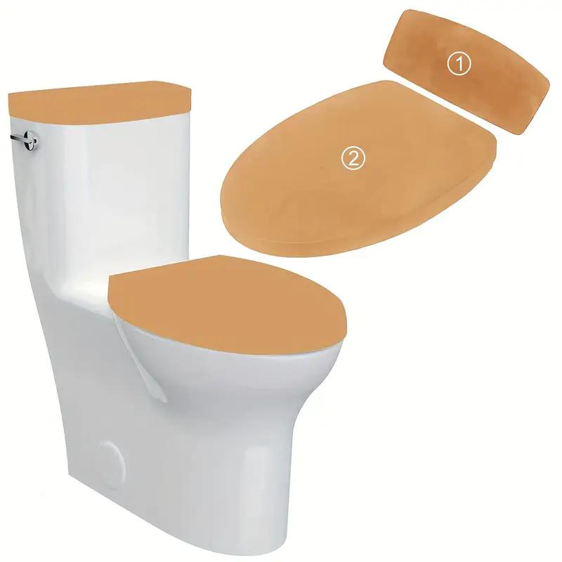 

2Pcs/Set Spandex Stretch Toilet Seat Cover Washable Removable Thin Fabric Toilet Lid Water Tank Dust Protection Cover Bathroom