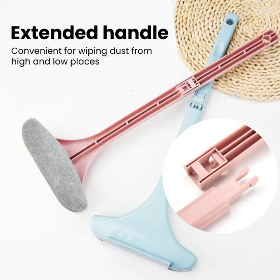 Window Screen Cleaning Brush 2 in 1 Removable Lightweight Reusable Screen Cleaner with Extendable Handle Home Cleaning Tool