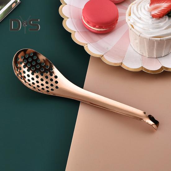 Schaumlöffel, Lebensmittelqualität, glatt, poliert, hitzebeständig, keine Verformung, Filter, Eigelb, Kaviar, Sieb, Löffel, Küchenutensilien, Küchenzubehör