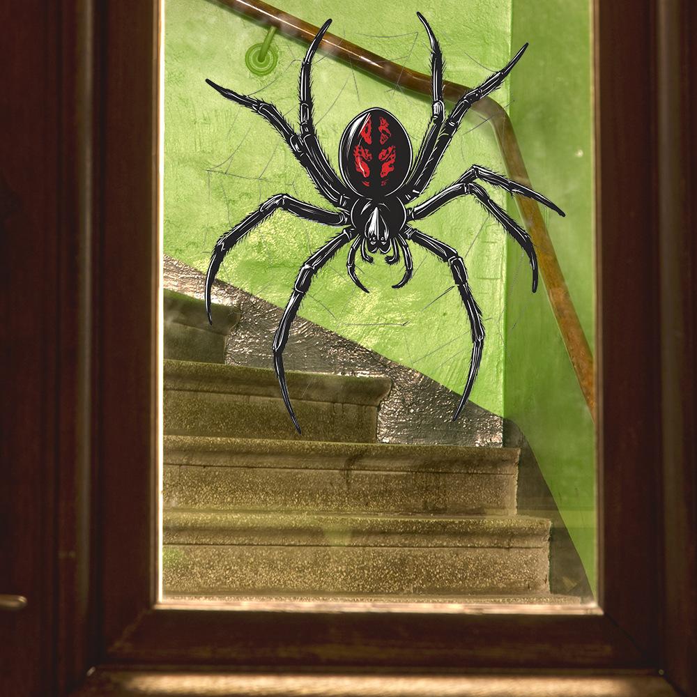 Halloween 3D Simulation Large Spider Balcony Glass Showcase Home Decoration Window Stickers