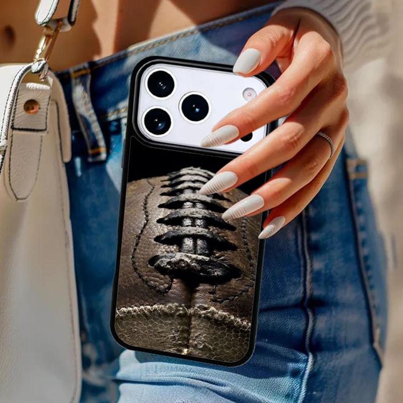 American Football Rugby Ball Phone Case For iPhone 17 Air 14 15 13 12 Max Cover For Apple 14 15 16 16e 11 Pro Max Plus Coque