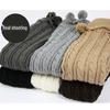 Extra Long Cable Knit Over-the-Knee Leg Warmers with Pom Pom