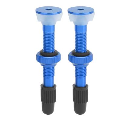 1 Paire VTT Tubeless Tige de Valve à Air Alliage Rallonge de Valve Presta Accessoire Bleu