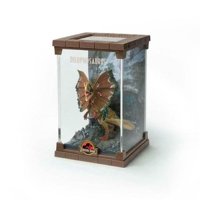 Figurine Dilophosaure - Jurassic World - Collector - Boîte d'exposition - 17 cm - Décor rochers
