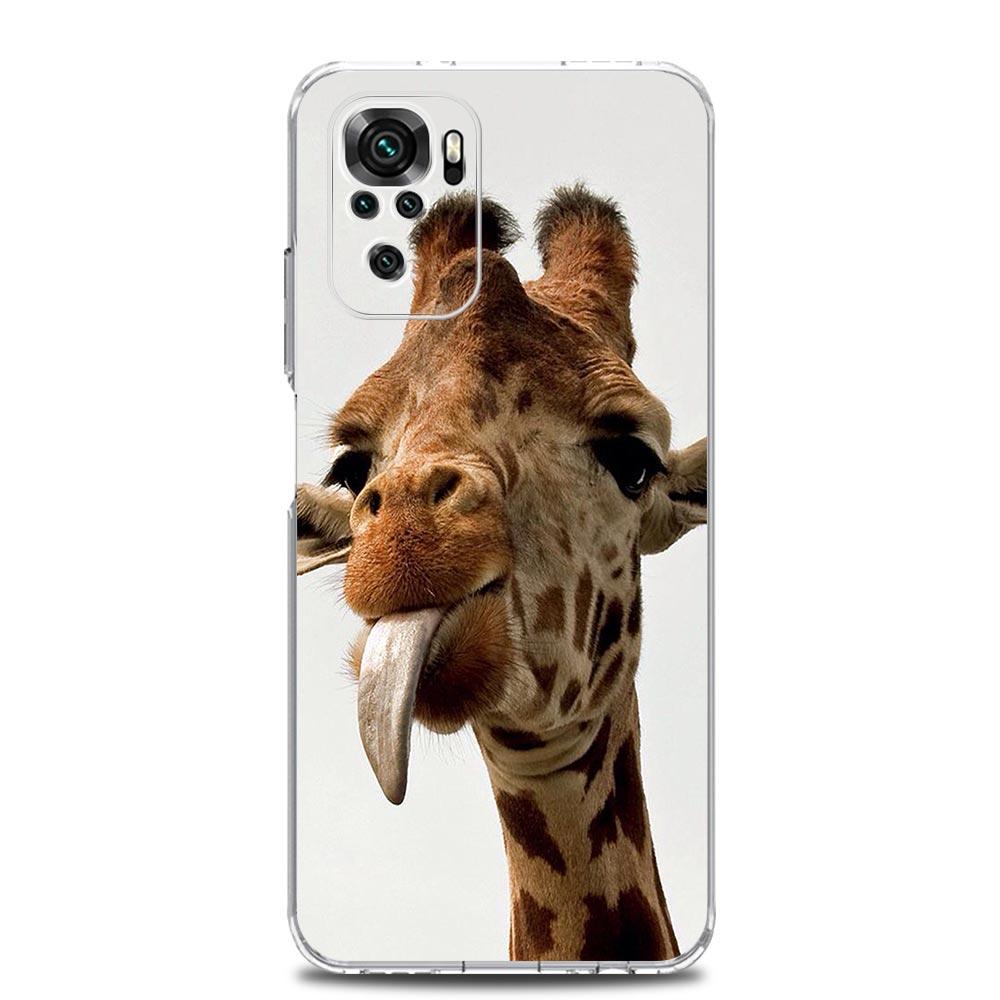 giraffe Phone Case For Xiaomi Redmi Note 13 12 5G 9S 9 8 10 11 Pro Plus 4G 9T 13C 12C10C 9C 9A 7 Pro Clear Cover