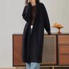 Autumn and winter new solid color commuting simple knitted cardigan women's loose lazy style long sweater jacket