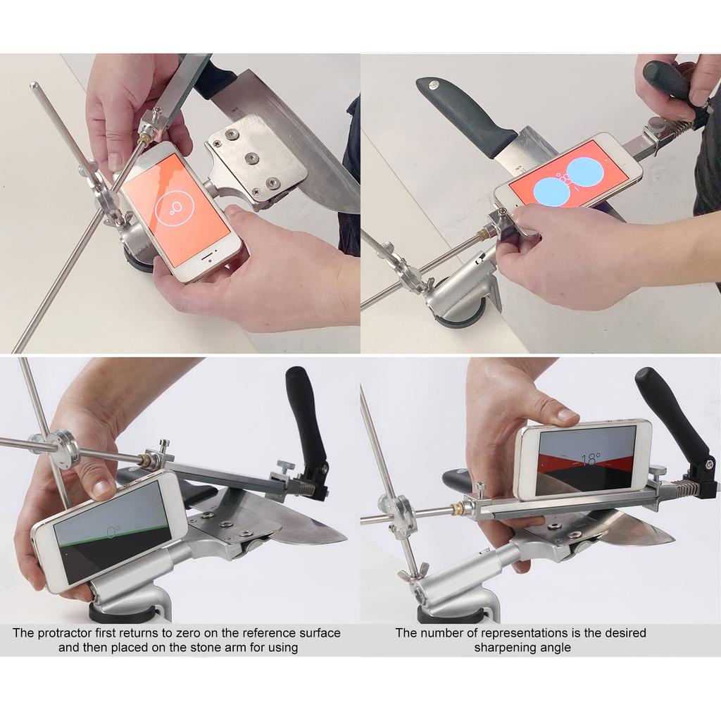 Sharpener Set Fixed-angle Knife Sharpener Knife Sharpening Kit Knife Slicker   Sharpener Abrasive Holding System with 4 Sharpening Stones