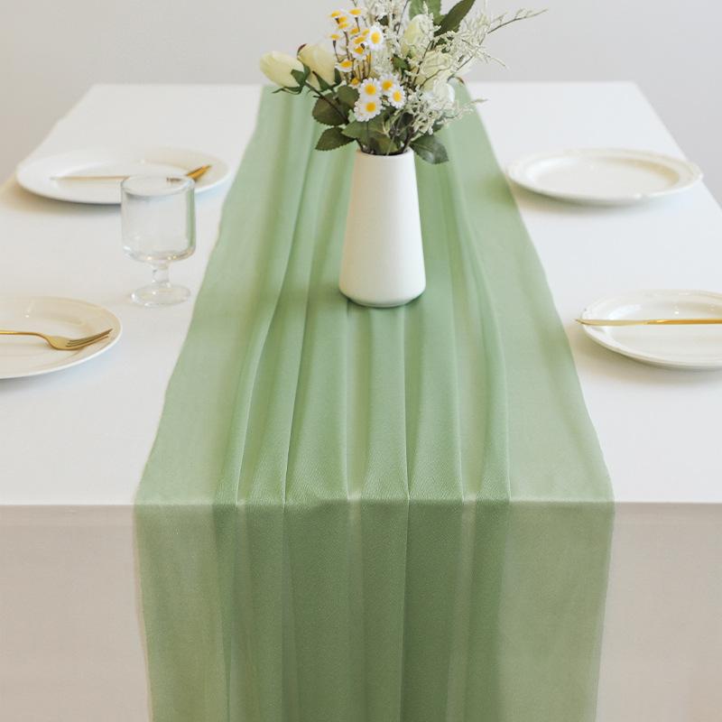 1/5 Pack Chiffon Table Runner Easter Spring Boho Rustic 75x300CM Wedding Centerpiece Runner Decor Sheer Bridal Shower Birthday Party Decorations