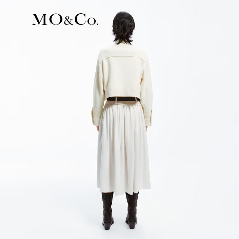 MO&Co. Vintage Gold Buckle Knitted Short Jacket