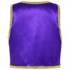 Boys Arabian Prince Costume Open Front Vest and Satin Bloomers Pants Set Halloween Theme Party Outfit