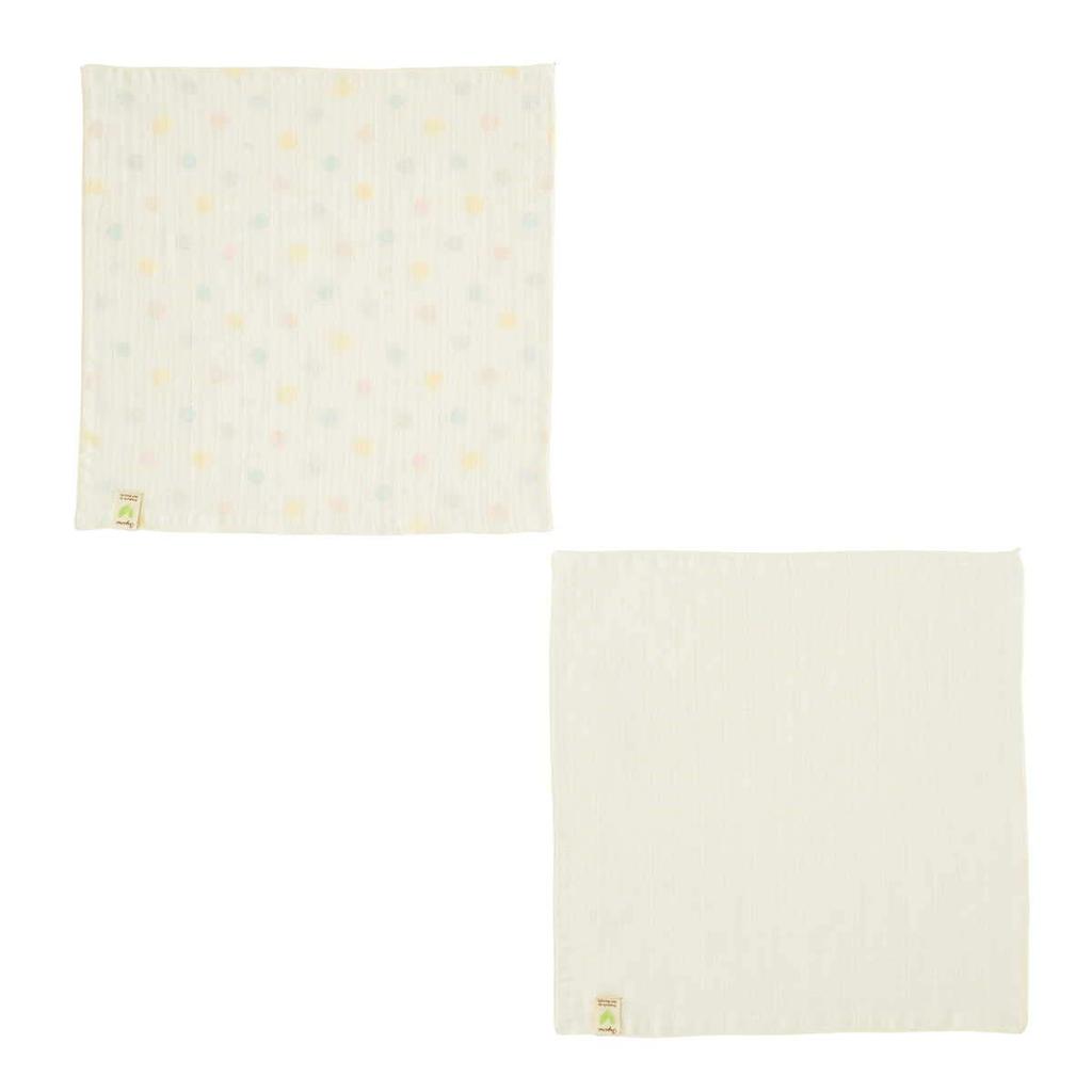 MIKI HOUSE HOT BISCUITS Gauze Handkerchief Set 76-8025-459 (ONE SIZE, Ivory)