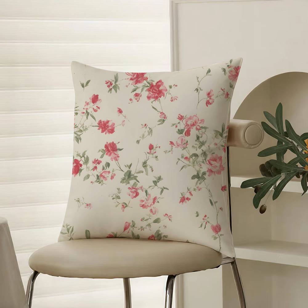 Frische Blumen Elegant und Schön Einfacher Kissenbezug Komfort Sofabett Seidig elegant Verdeckter Reißverschluss Dekorative Kissenhülle
