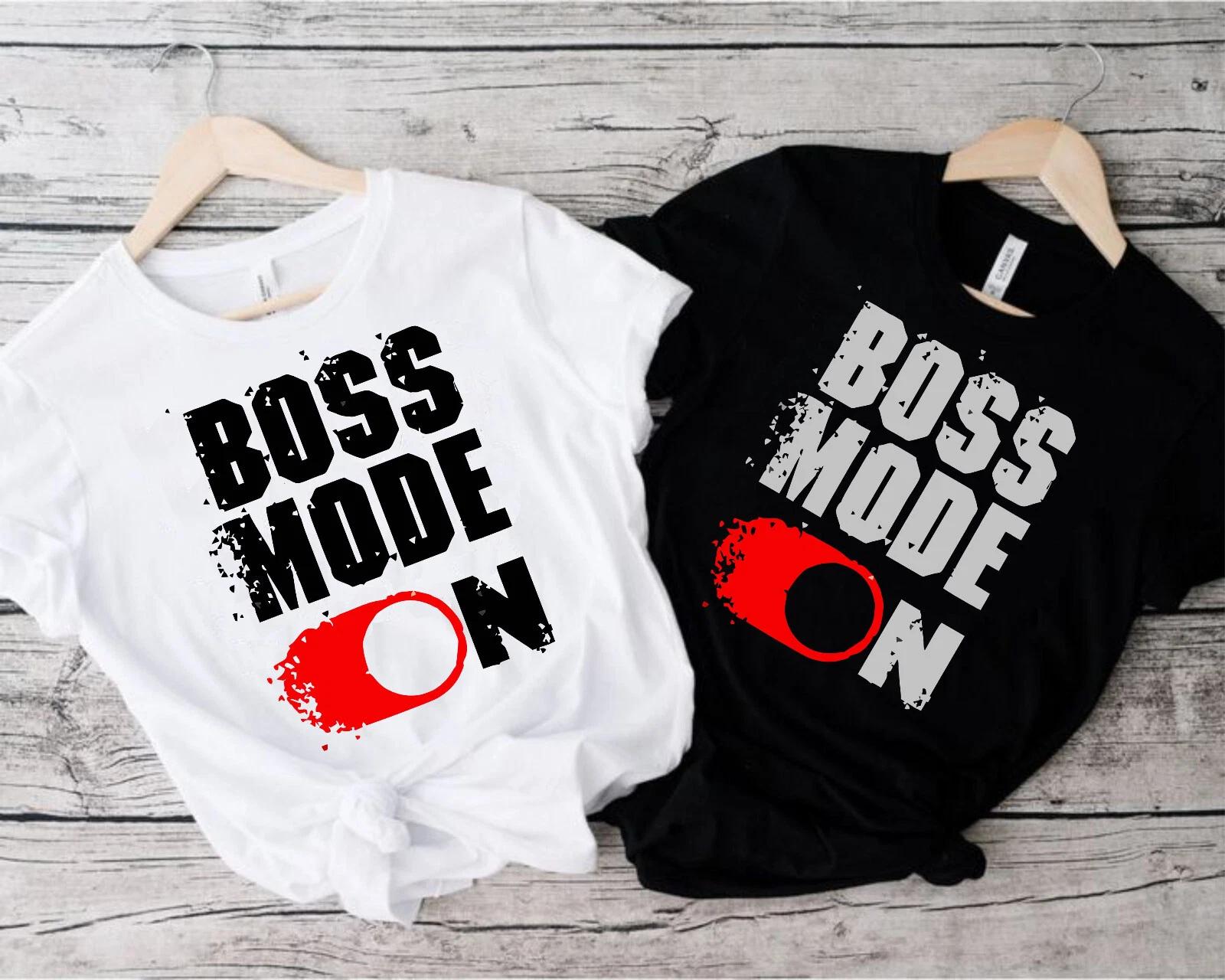 Boss Mode On T-shirt, Awesome Boss Shirt, Motivational Tee, Unisex Adult Tee Top XL